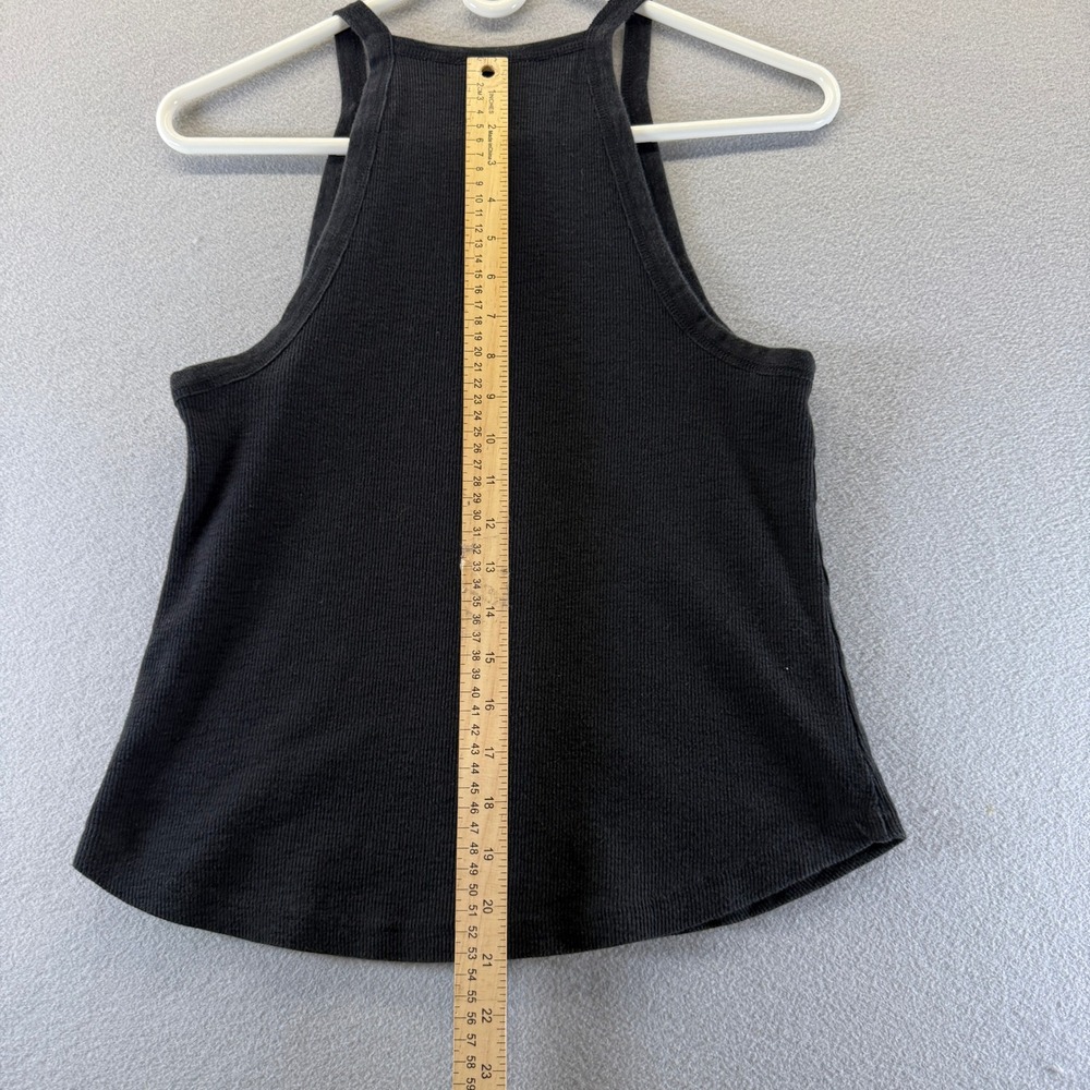 Splendid Black Ribbed High Neck Tank Top RM1K020 Womens Size Medium - Picture 5 of 7